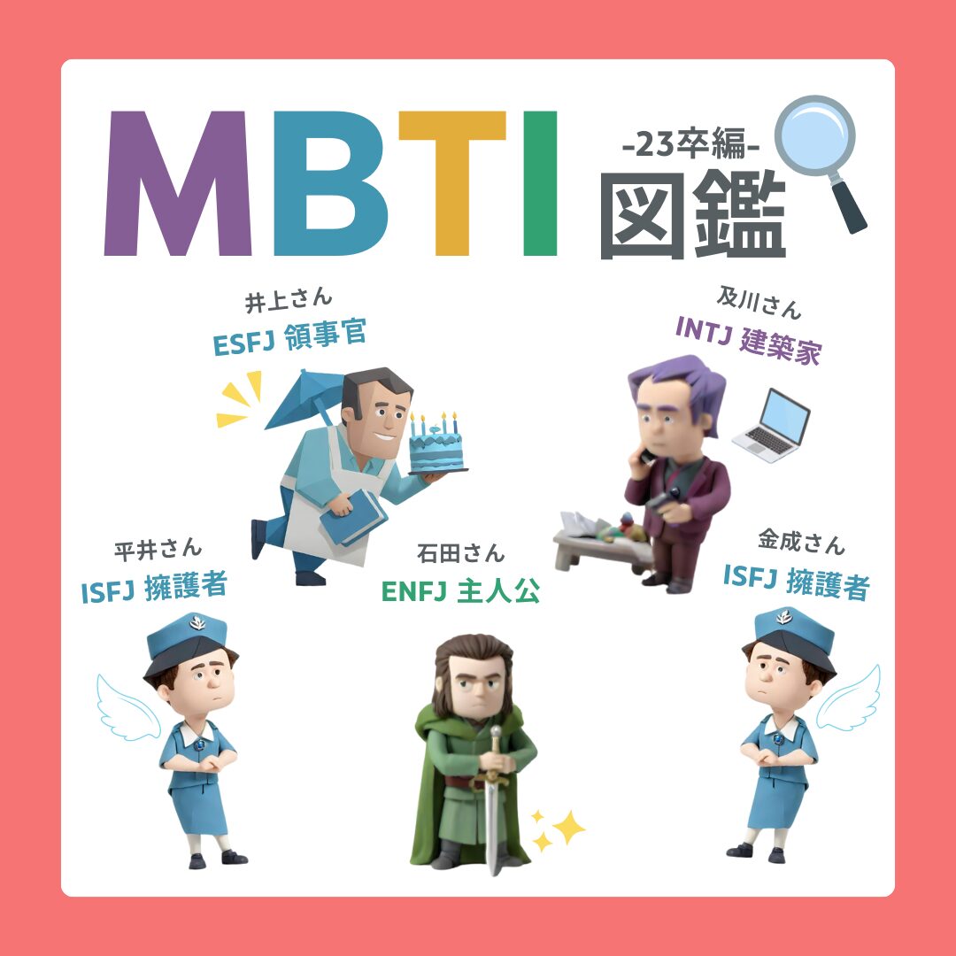 Read more about the article 【 MBTI図鑑📚-23卒編- 】